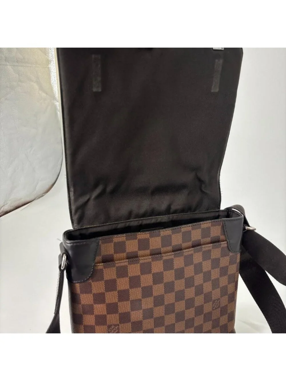 Louis Vuitton Super Damier District PM Shoulder Bag Brown